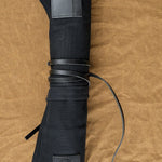 Mi Cocina Home Kitchen Utensils Knife Roll Black Canvas and Latigo Leather