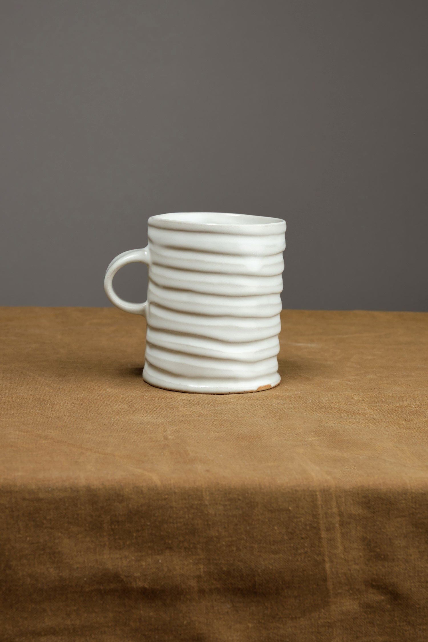 Mt. Washington Pottery Home CoffeeTea Ring Mug in White White / 16 oz
