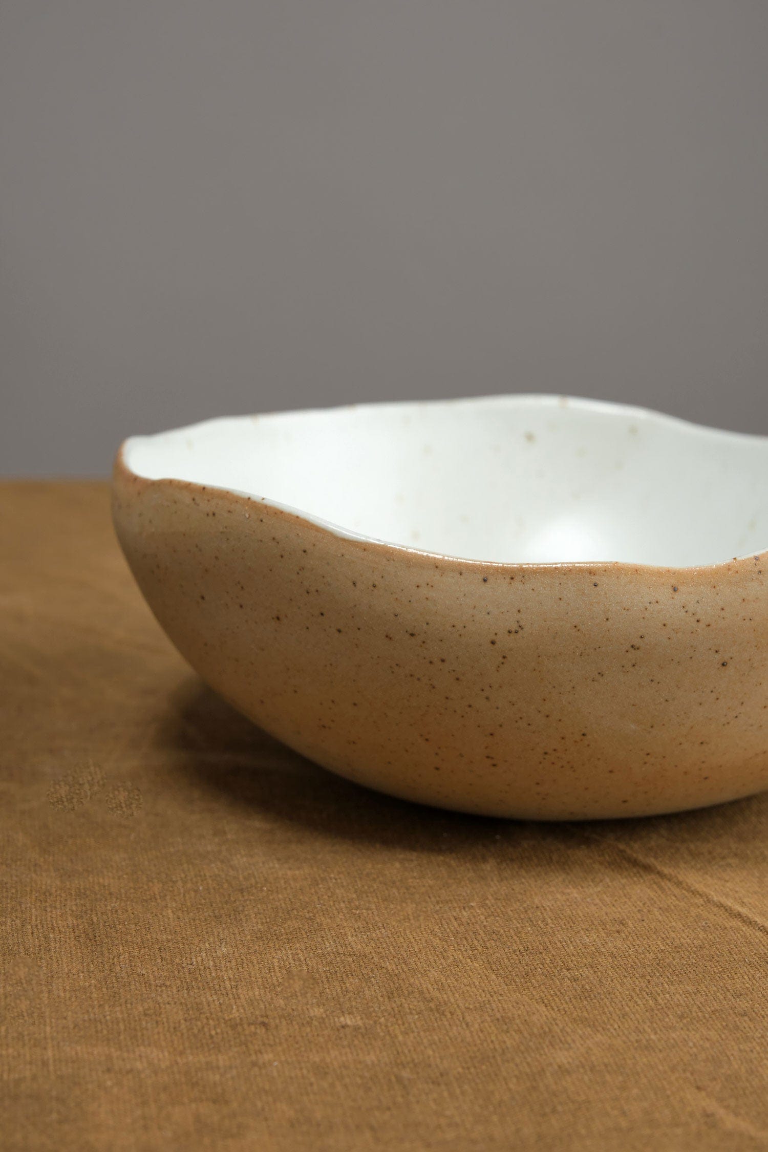 Mt. Washington Pottery Home Kitchen Dishware Eggshell Morning Bowl in Naked White Naked/White / 7" W X 2.5" H