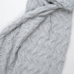 Sefte Home Throws Trenza Throw in Silver Silver / 50" X 70"