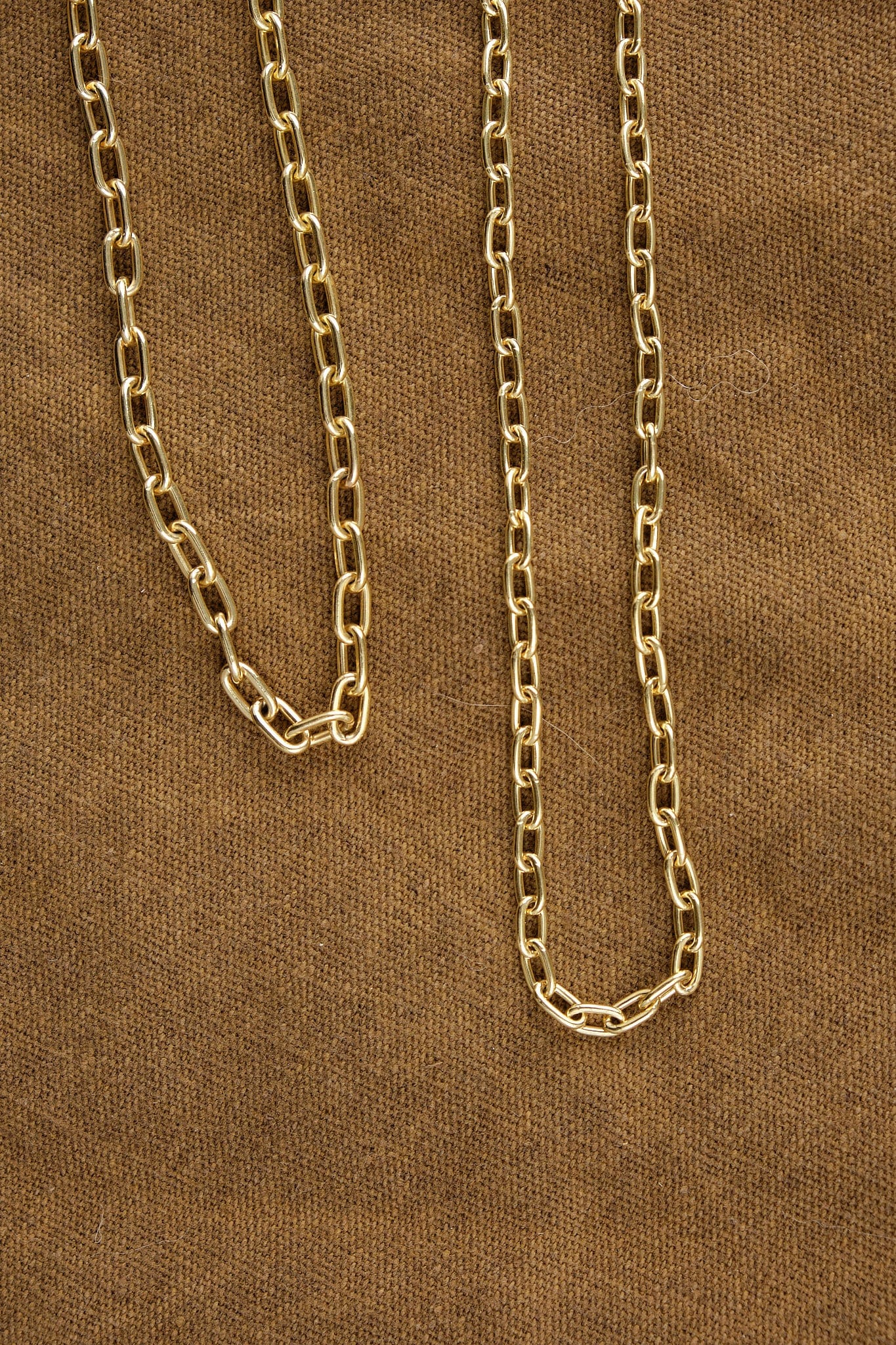 Stephanie Windsor Jewelry Necklaces 100mm Long Oval Link Chain 14K Yellow Gold / 18" Chain