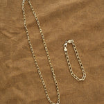 Stephanie Windsor Jewelry Necklaces 100mm Long Oval Link Chain 14K Yellow Gold / 18" Chain