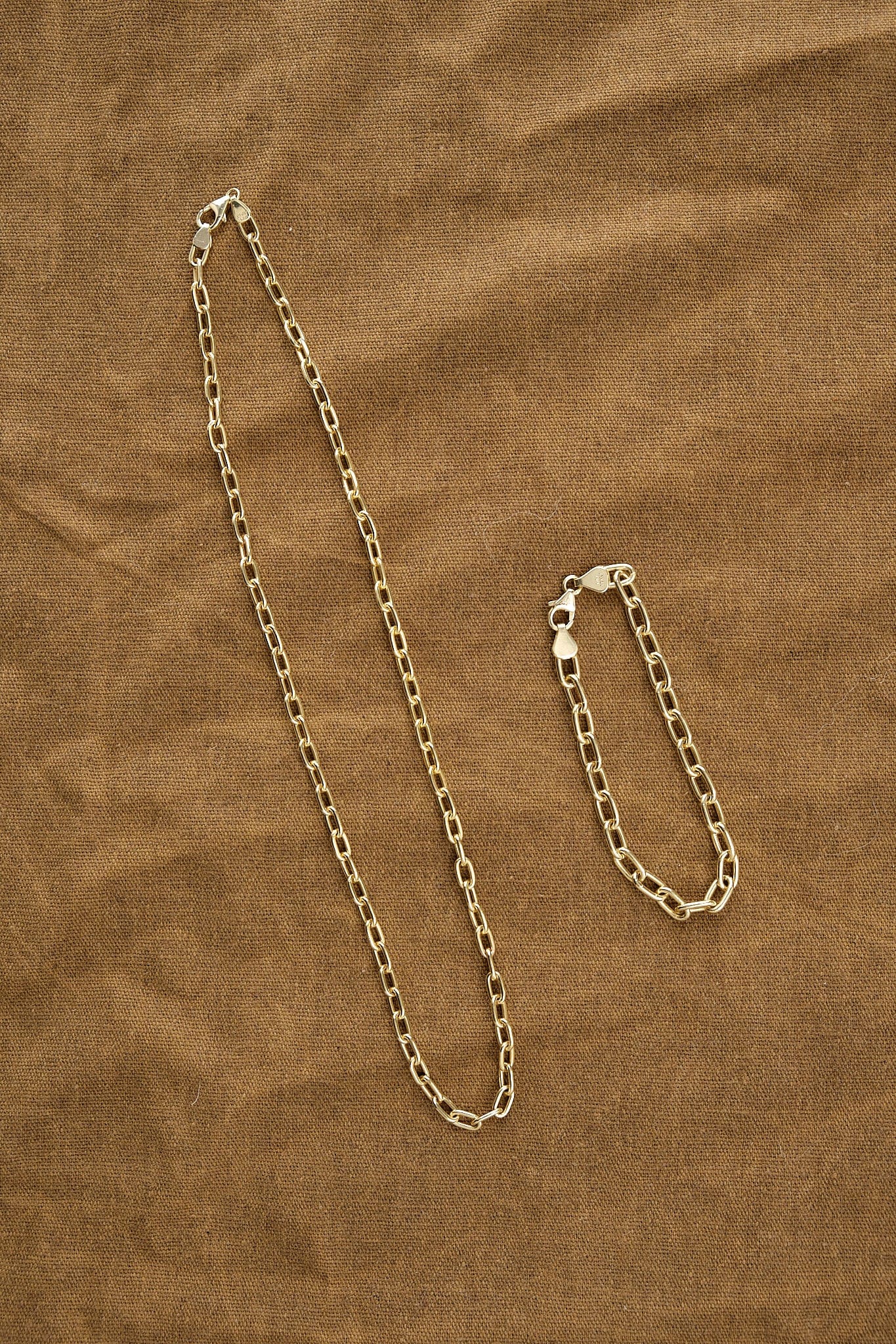 Stephanie Windsor Jewelry Necklaces 100mm Long Oval Link Chain 14K Yellow Gold / 18" Chain
