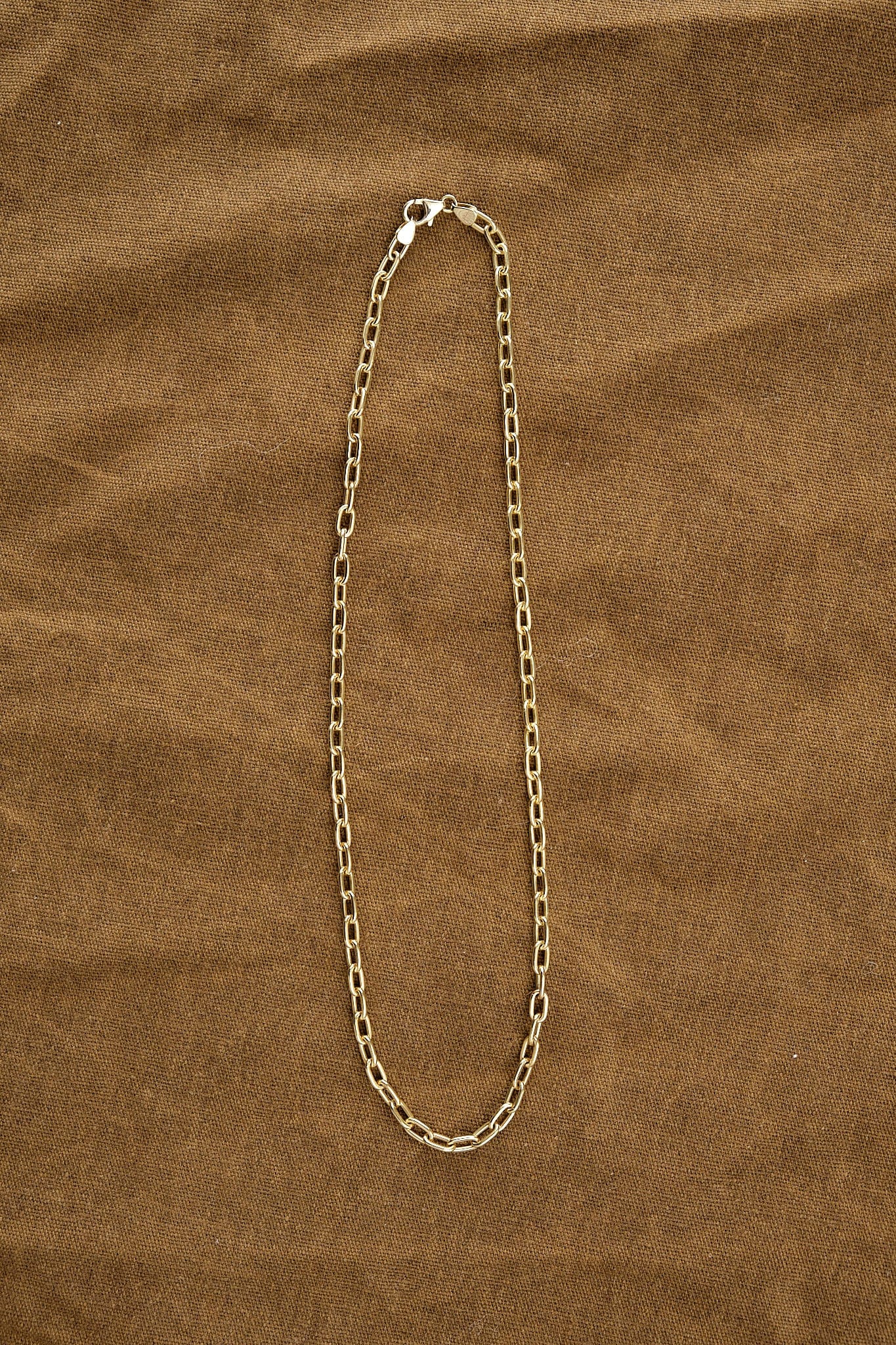Stephanie Windsor Jewelry Necklaces 100mm Long Oval Link Chain 14K Yellow Gold / 18" Chain