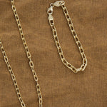 Stephanie Windsor Jewelry Bracelets 150mm Solid Oval Link Chain Bracelet 14K Yellow Gold / 7" Chain