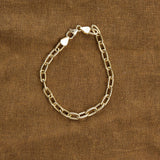 Stephanie Windsor Jewelry Bracelets 150mm Solid Oval Link Chain Bracelet 14K Yellow Gold / 7" Chain