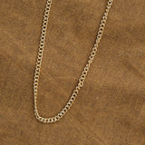 Stephanie Windsor Jewelry Necklaces Solid Rounded Curb Chain 1 14K Yellow Gold / 18" Chain