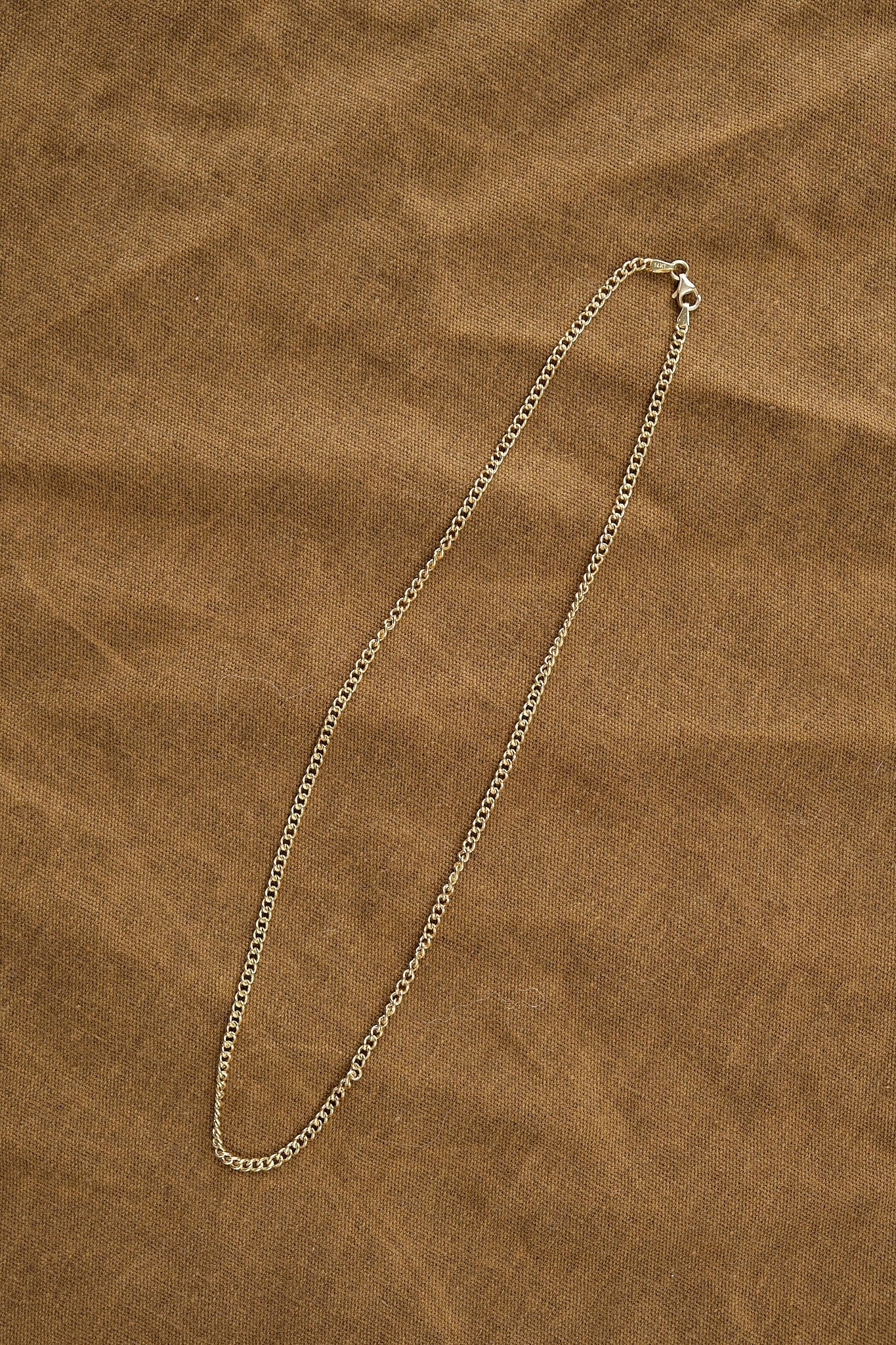 Stephanie Windsor Jewelry Necklaces Solid Rounded Curb Chain 1 14K Yellow Gold / 18" Chain