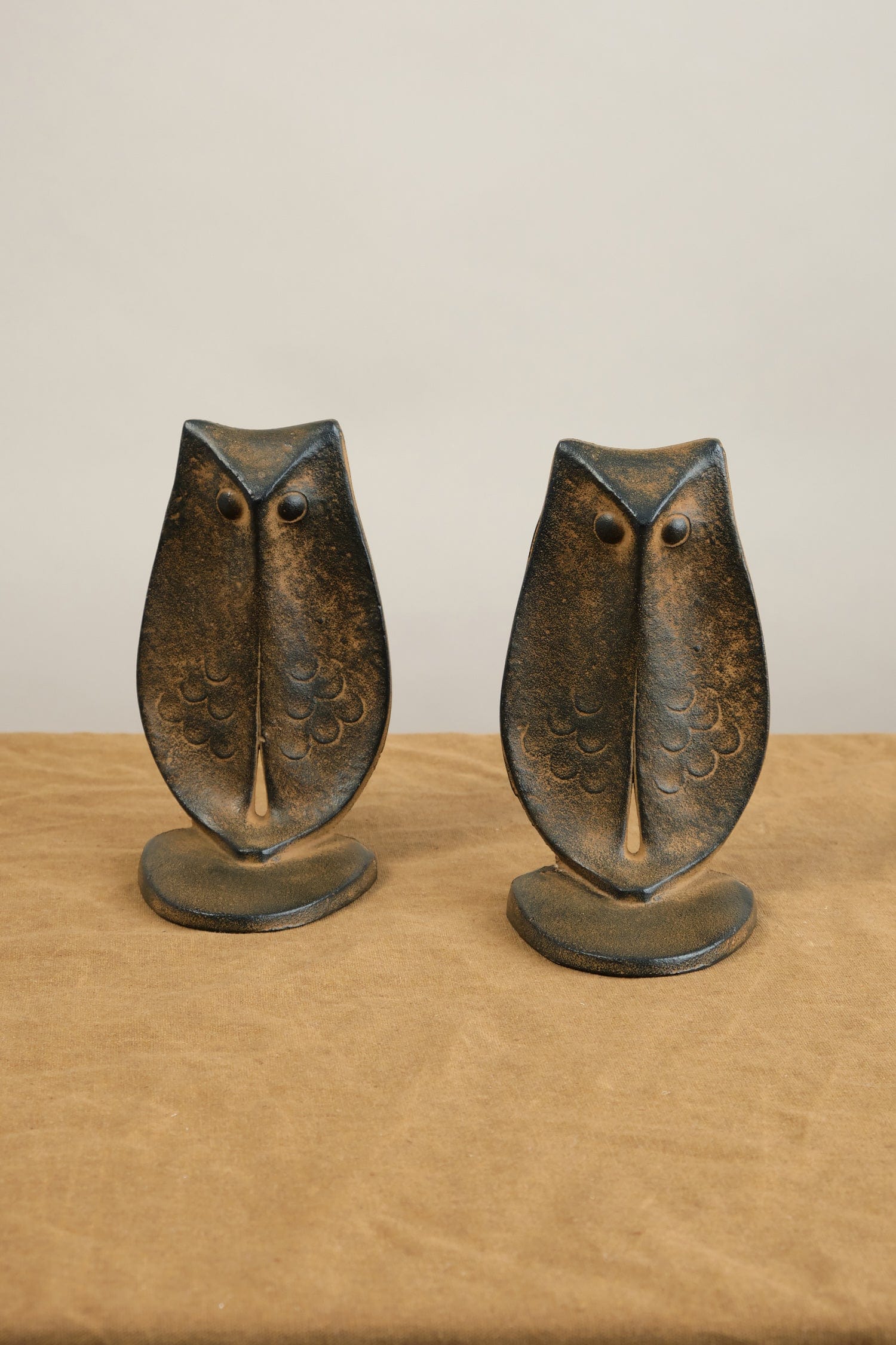 Tadahiro Baba Home Objects Owl Bookends Iron / 6.75" H