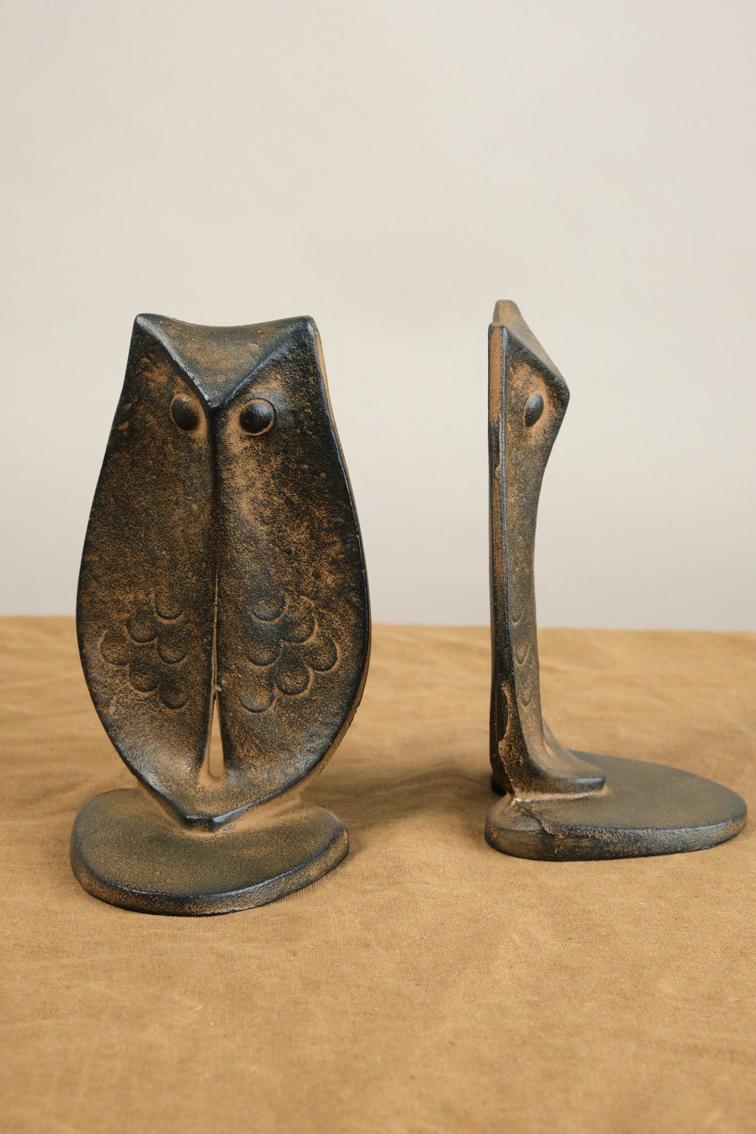 Tadahiro Baba Home Objects Owl Bookends Iron / 6.75" H