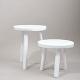 Tina Frey Designs Home Furniture Milking Stool in White White / 15" D X 12.5" H