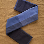 Chambray Block Hand Towel in Blue/Black yoshii