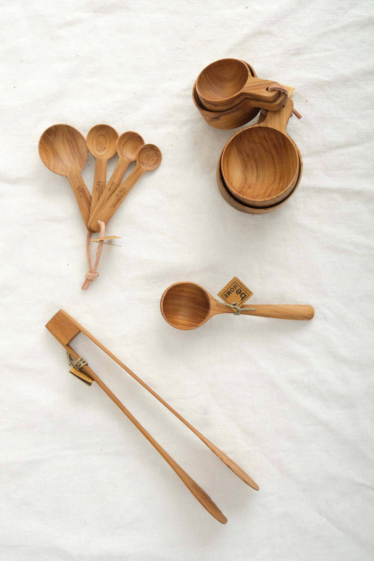 Be Home Home Kitchen Utensils 6" Teak Long Scoop