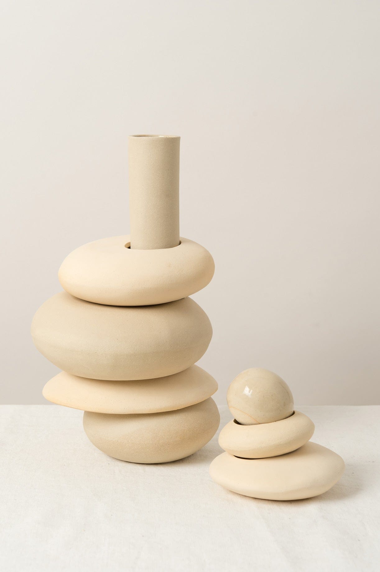 Re Jin Lee Art Sculpture Stack Sculpture Natural / 14" H