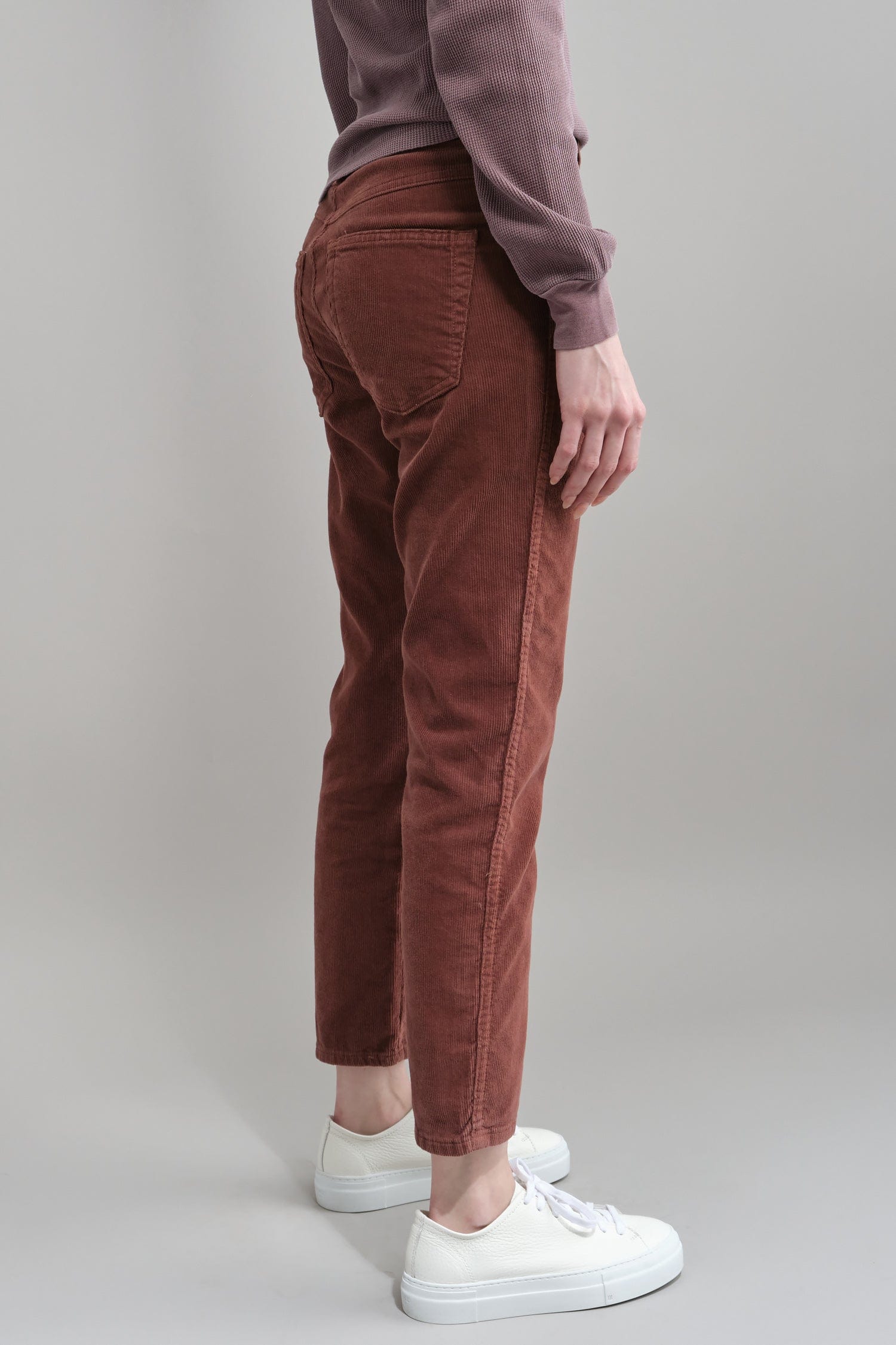 Side of Chelsea Crop Pant in Bloodstone