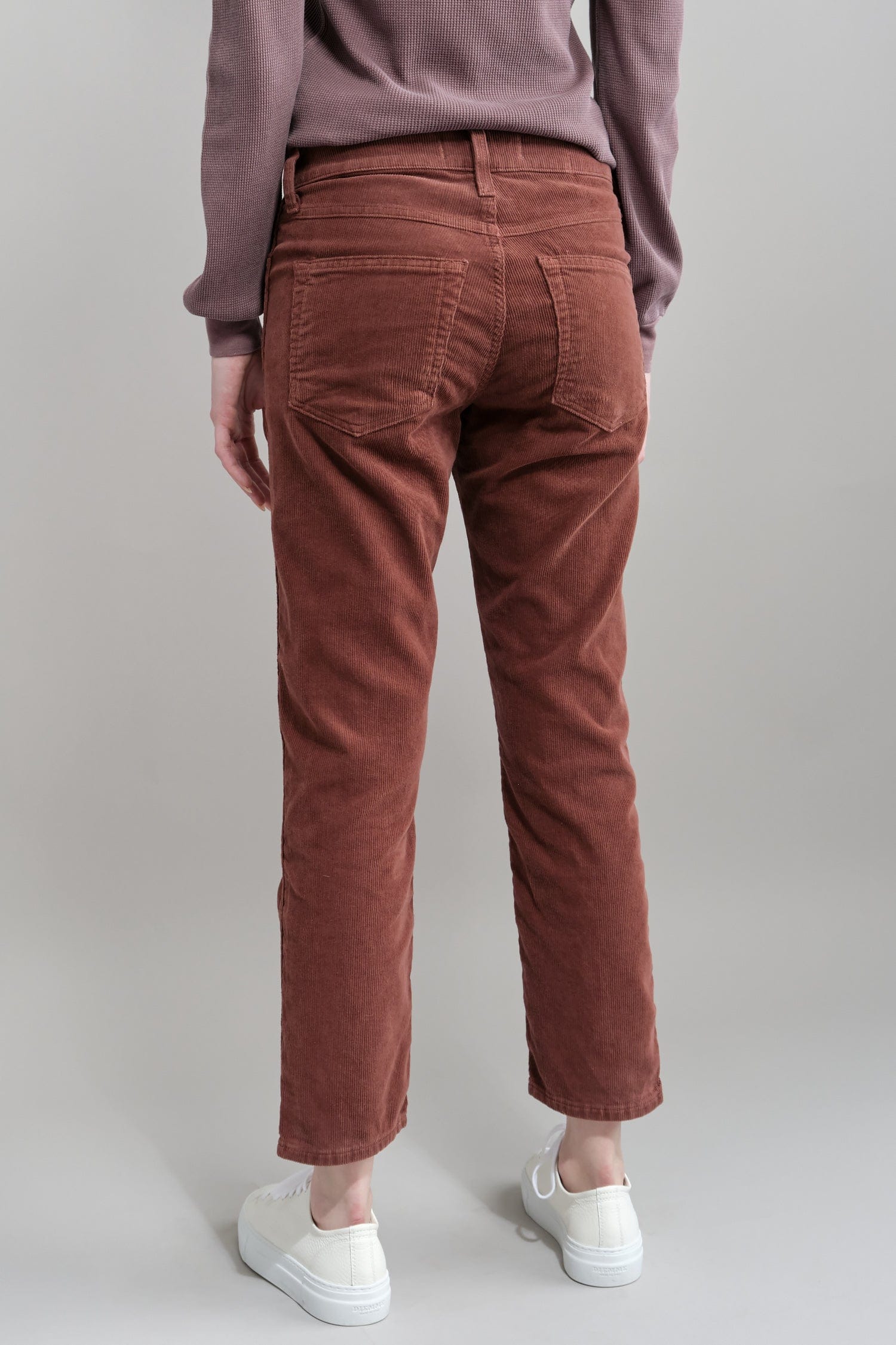 Back of Chelsea Crop Pant in Bloodstone