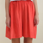 Front of Wide Shorts in Red