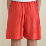 Back of Wide Shorts in Red