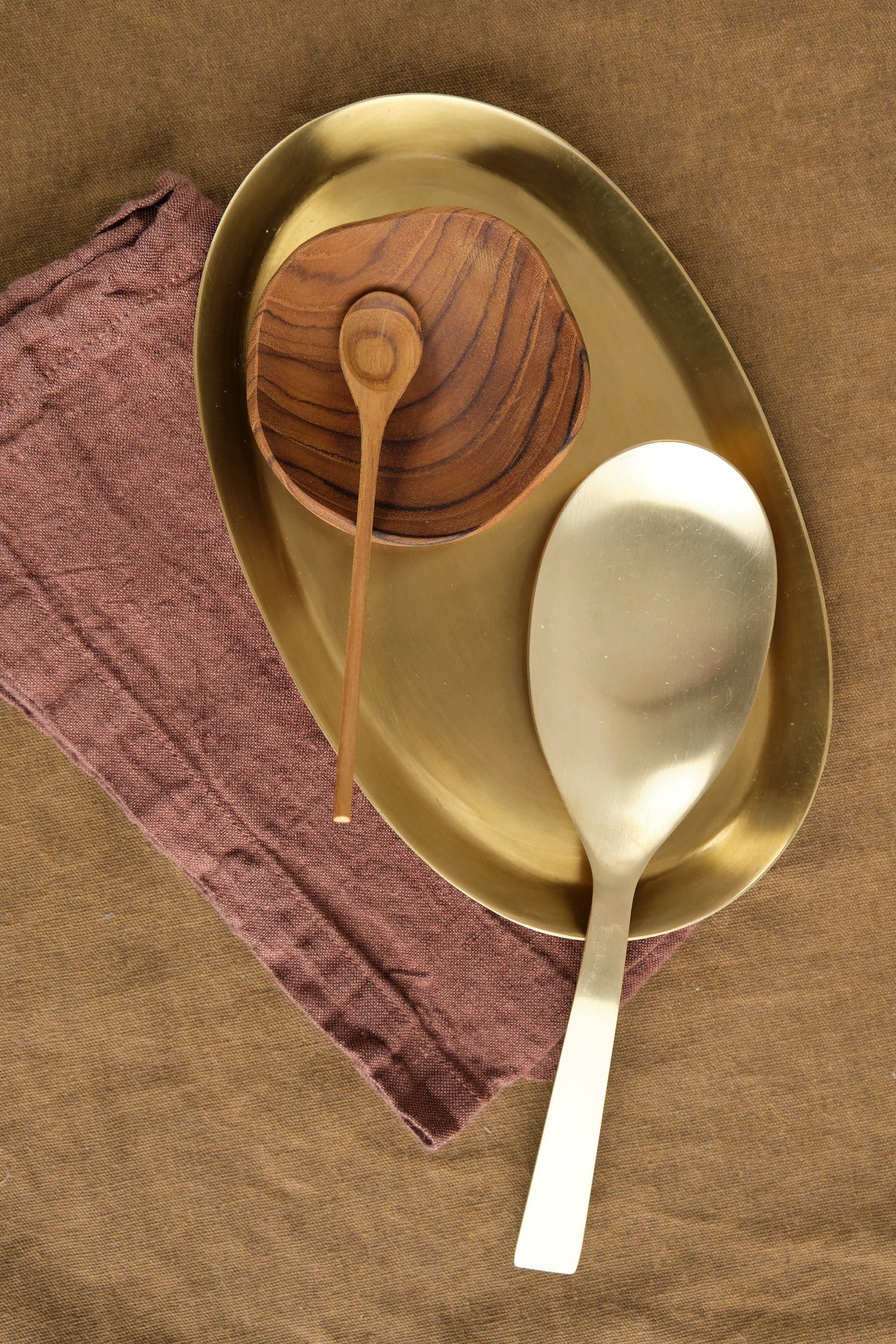 Be Home Home Kitchen Serving Teak Wavy Bowl Teak / 3" D X 1.25" H