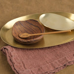 Be Home Home Kitchen Serving Teak Wavy Bowl Teak / 3" D X 1.25" H