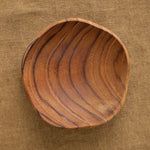 Be Home Home Kitchen Serving Teak Wavy Bowl Teak / 3" D X 1.25" H