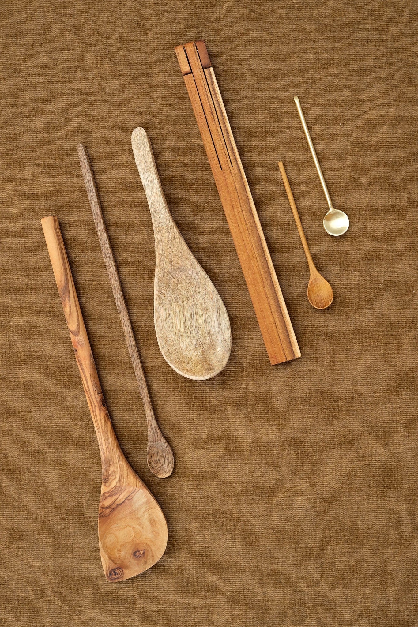 Be Home Home Kitchen Utensils Gold Thin Spoon Gold / 5"