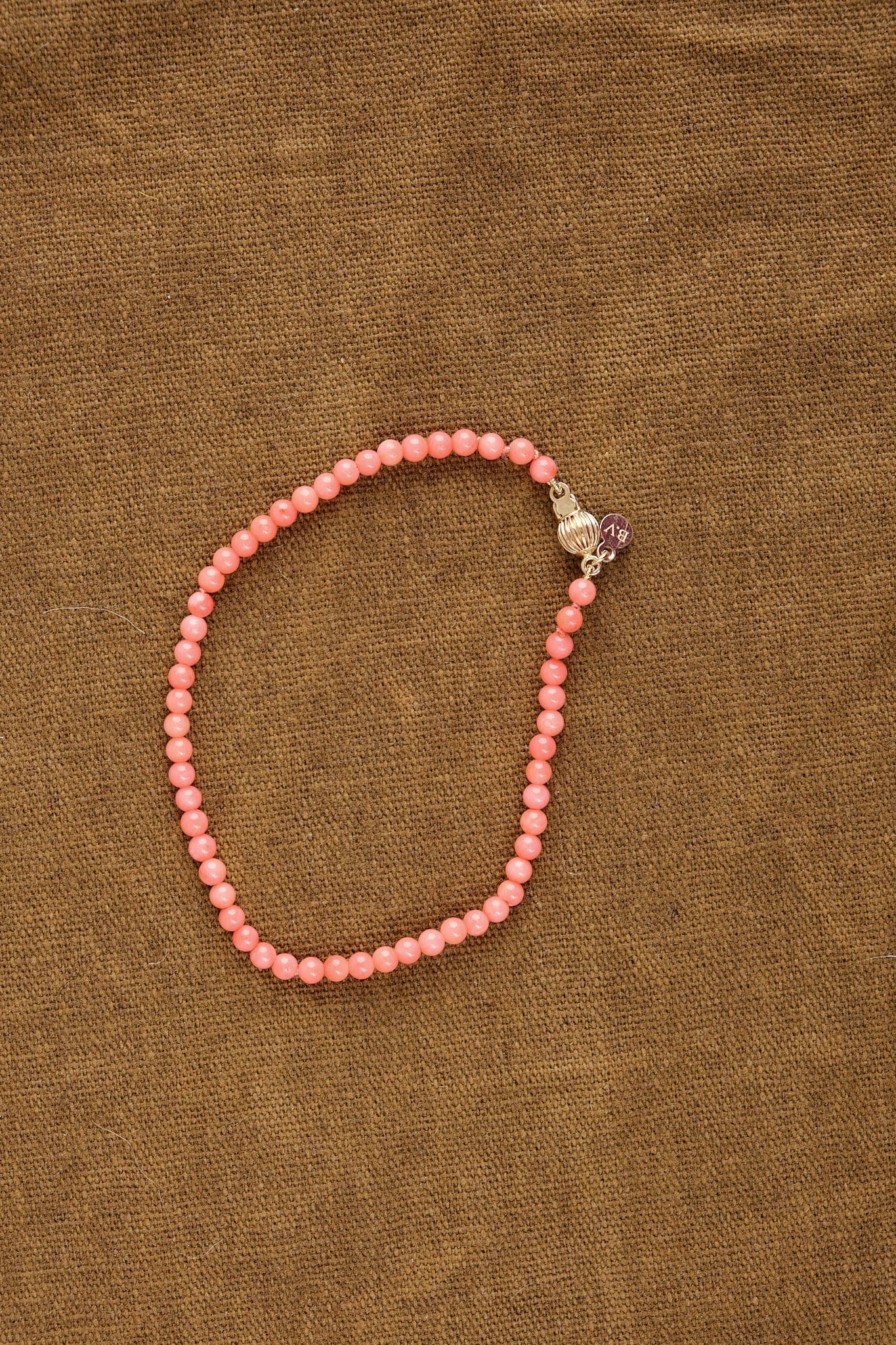 Beatrice Valenzuela Jewelry Bracelets Pink Bamboo Coral Bracelet Pink Bamboo Coral / 7" Chain