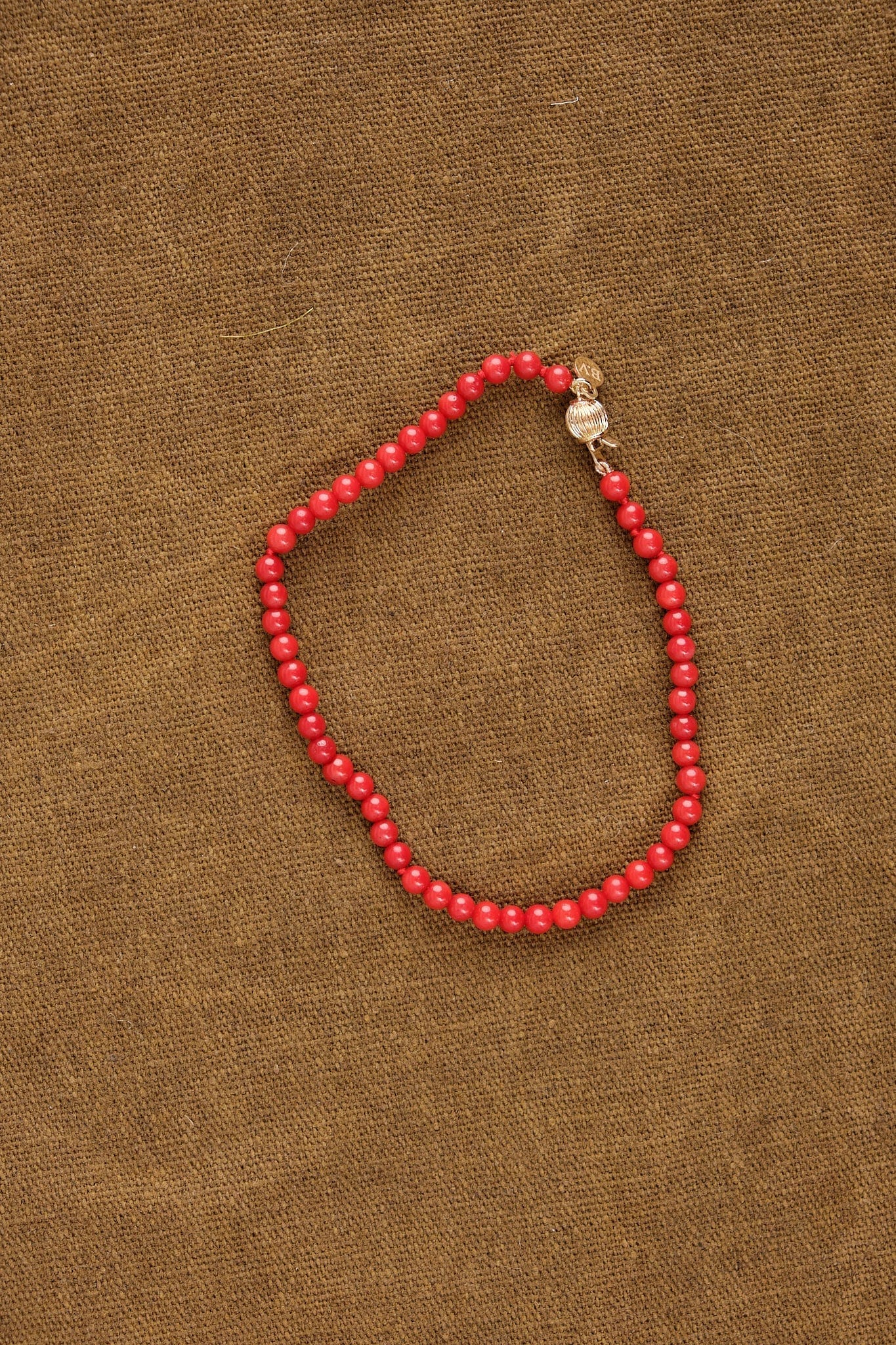 Beatrice Valenzuela Jewelry Bracelets Red Bamboo Coral Bracelet Red Bamboo Coral / 7" Chain