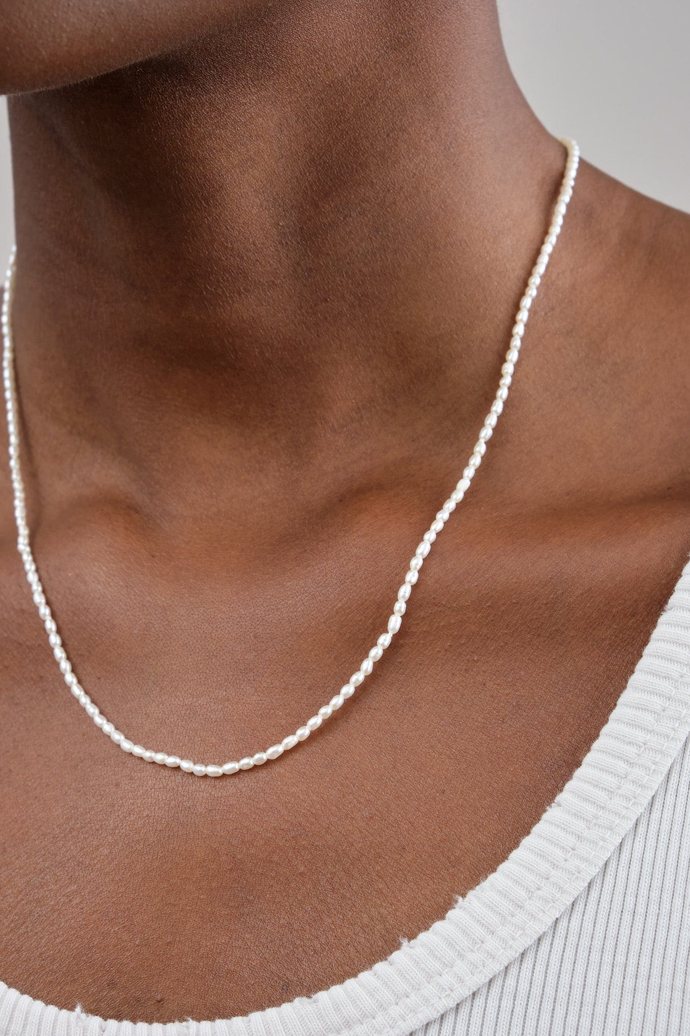 Beatrice Valenzuela Jewelry Necklaces Rice Pearl Brujeria Necklace Pearl / 16" Chain