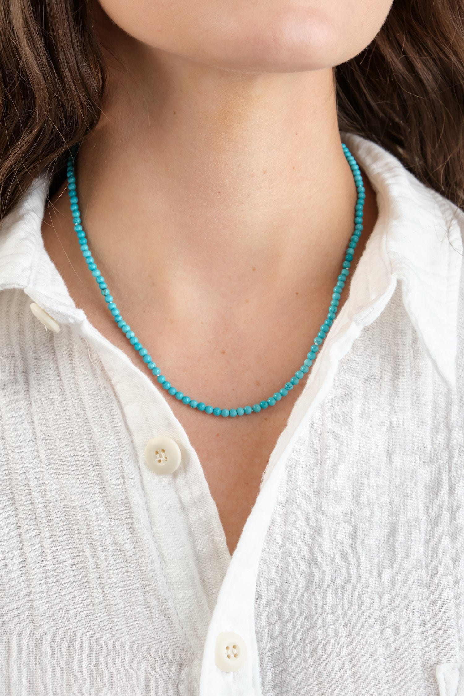 Beatrice Valenzuela Jewelry Necklaces Turquoise Necklace Turquoise / 18" Chain