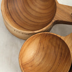Be Home Home Kitchen Utensils Measuring Cups with Handle Teak