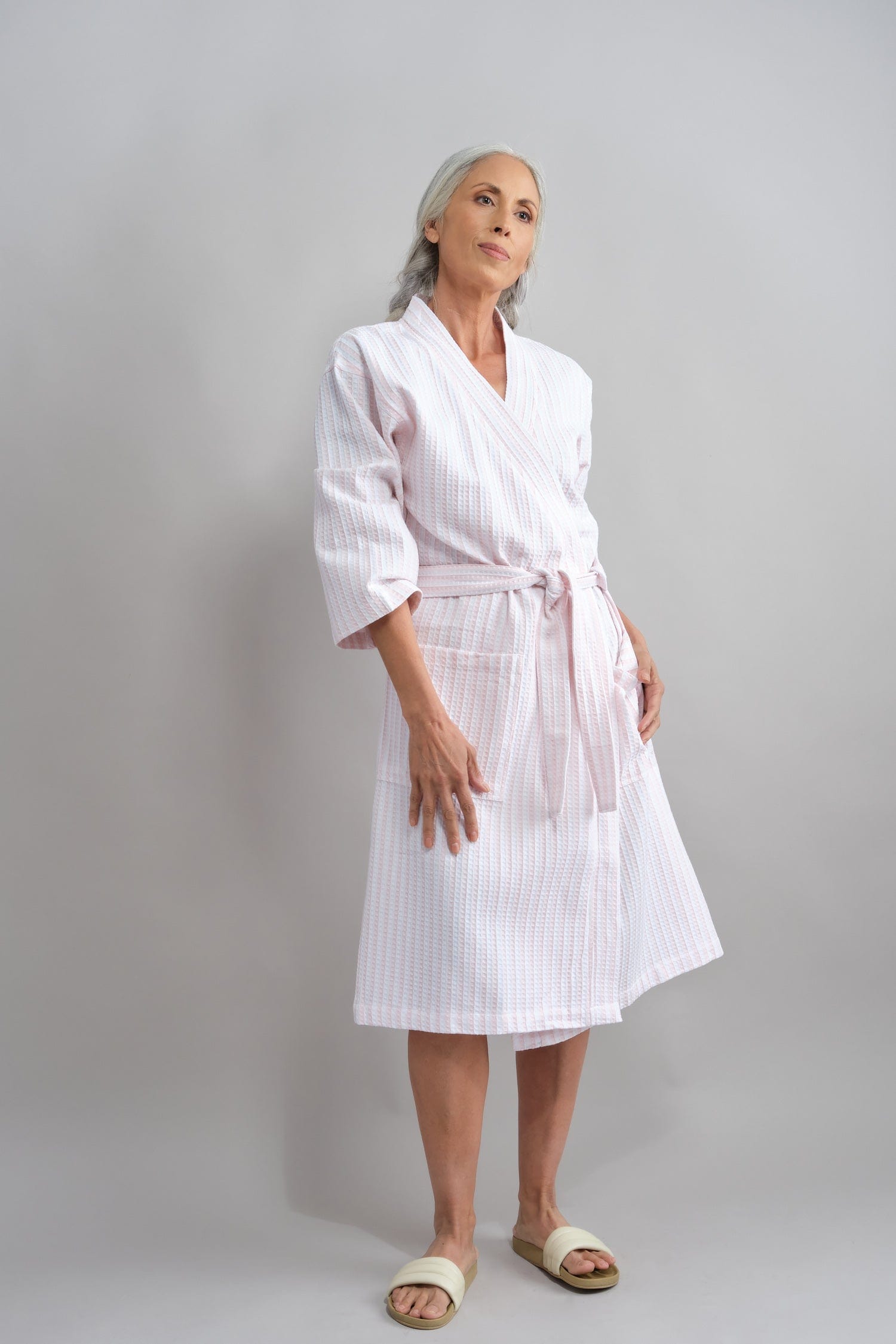 Kathrine Kimono in Rose/White