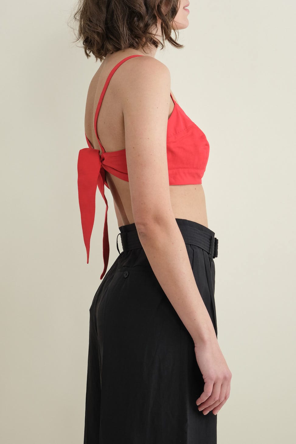 Carleen Apparel Womens Blouses Bra Top in Red