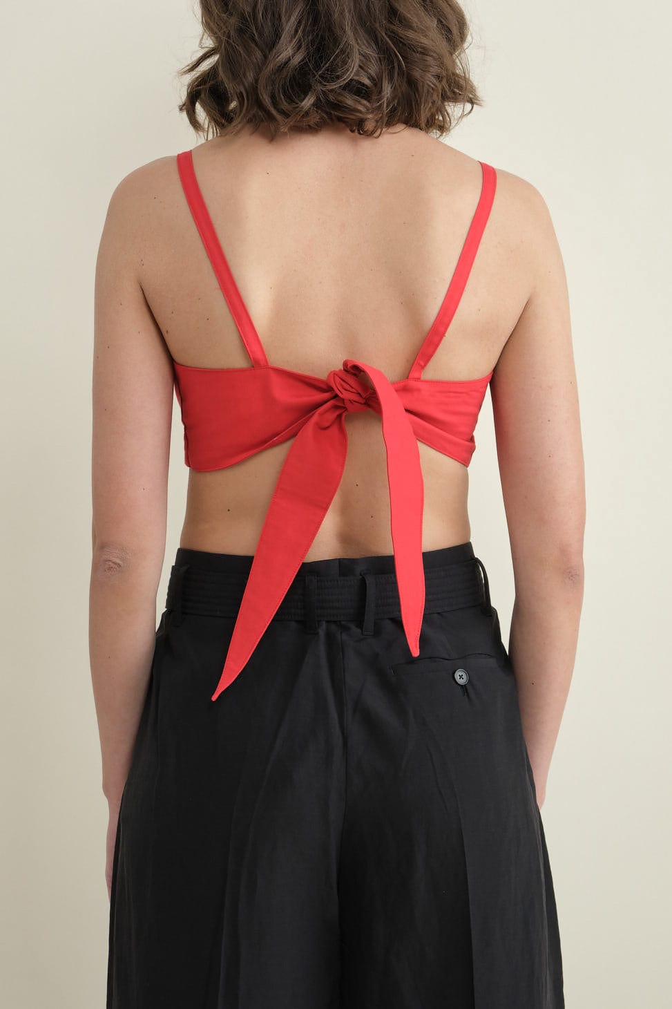 Carleen Apparel Womens Blouses Bra Top in Red