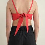 Carleen Apparel Womens Blouses Bra Top in Red