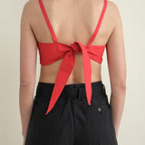 Carleen Apparel Womens Blouses Bra Top in Red