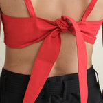 Carleen Apparel Womens Blouses Bra Top in Red