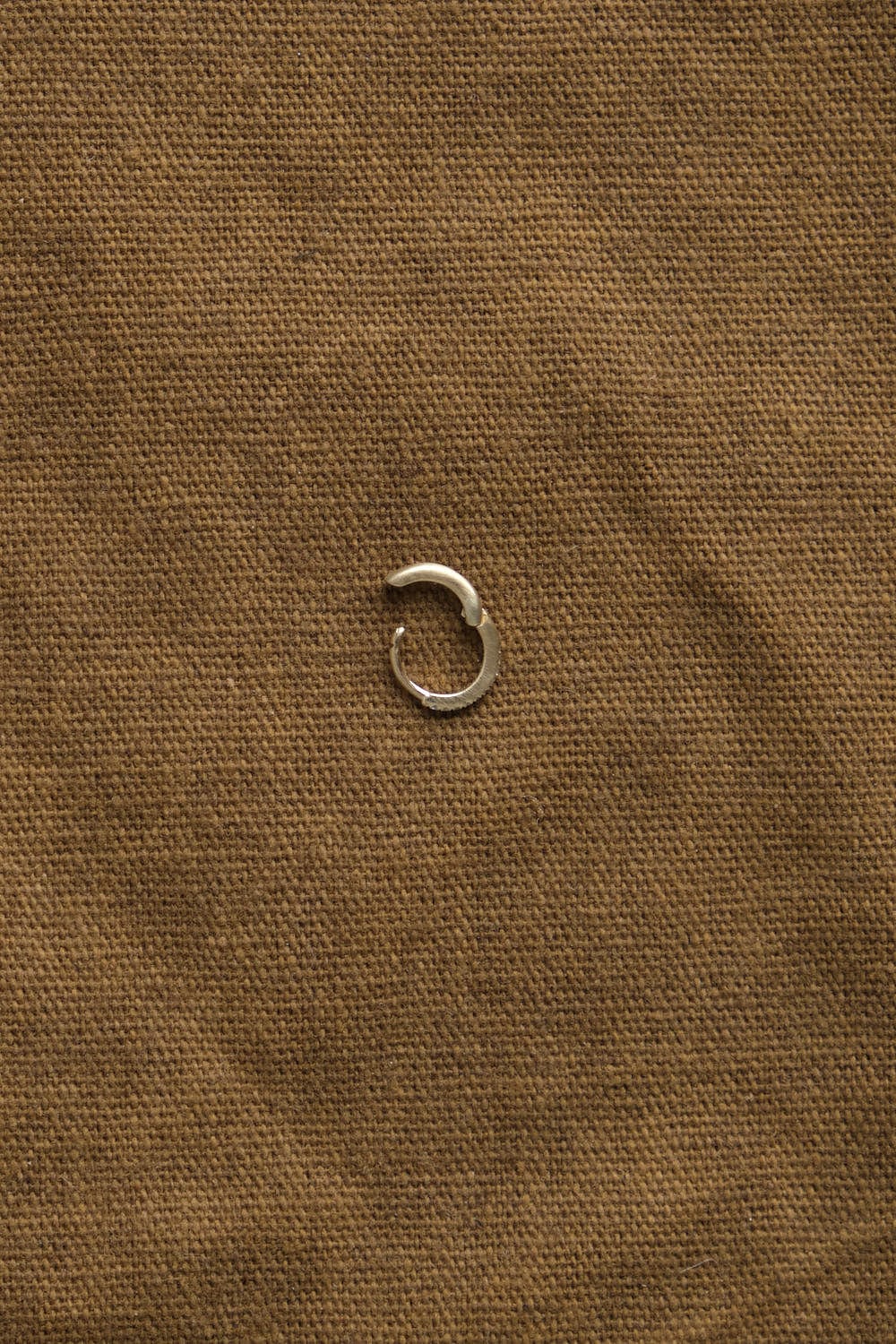 Opened 8mm Pave Satin Huggie
