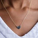 Carrie Hoffman Jewelry Necklaces Chubby Heart Necklace 14K Yellow Gold / 18" Chain