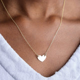 Carrie Hoffman Jewelry Necklaces Chubby Heart Necklace 14K Yellow Gold / 18" Chain