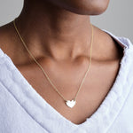 Carrie Hoffman Jewelry Necklaces Chubby Heart Necklace 14K Yellow Gold / 18" Chain