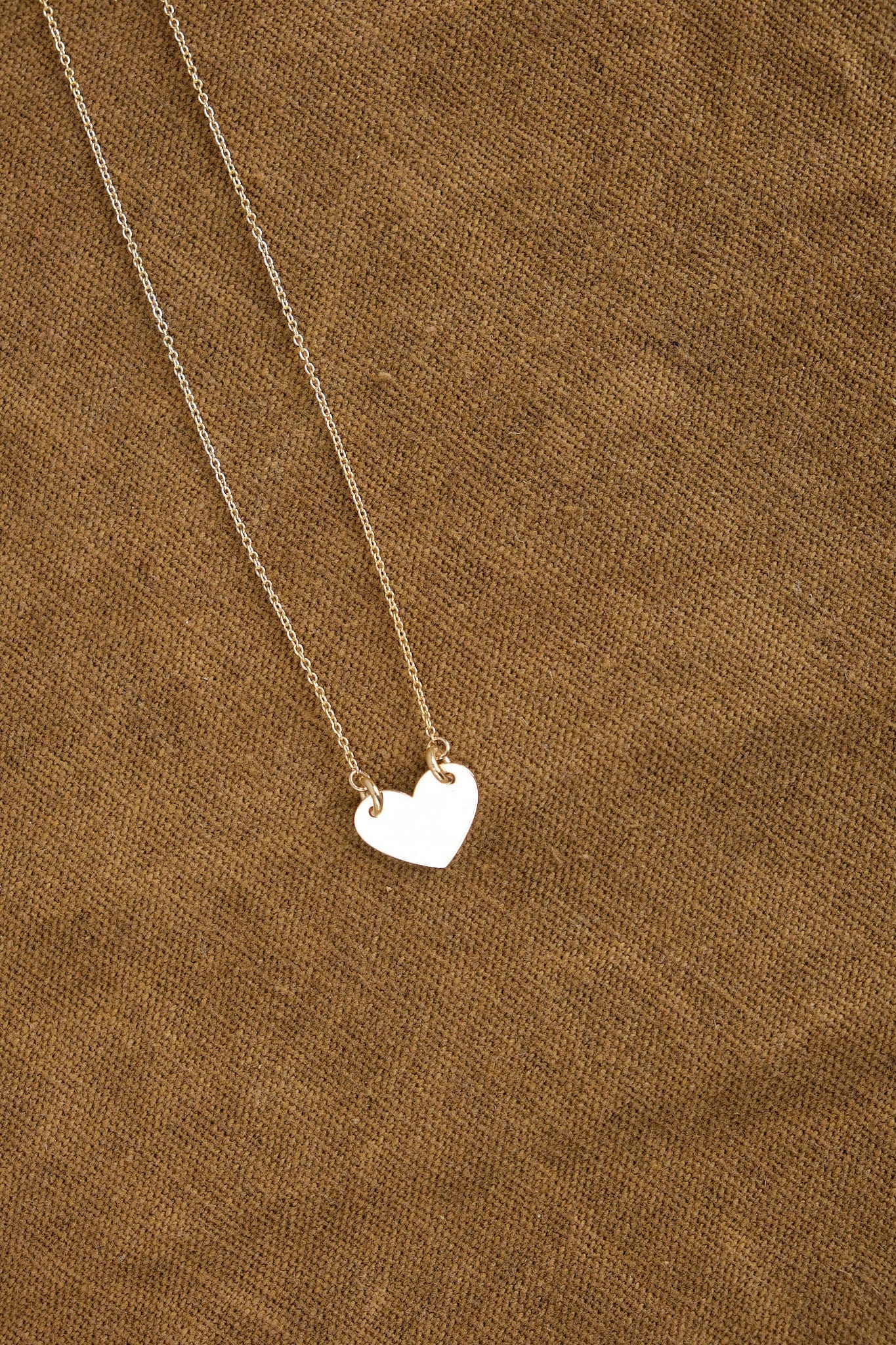 Carrie Hoffman Jewelry Necklaces Chubby Heart Necklace 14K Yellow Gold / 18" Chain