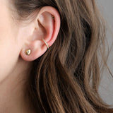 Carrie Hoffman Jewelry Earrings Gold Pave Ear Cuff White Diamond