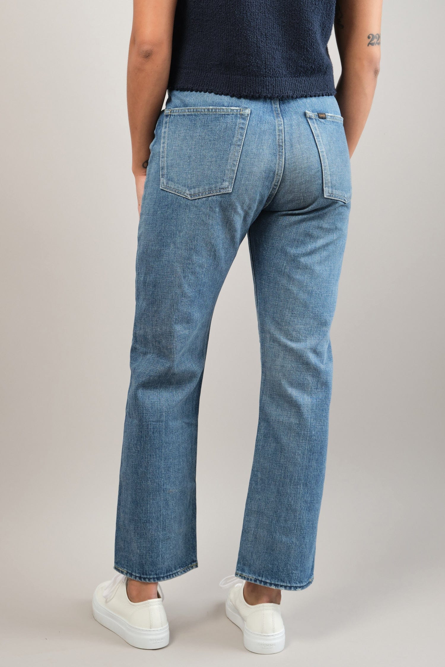 Back of 13.5 oz Selvedge Denim Straight Cut