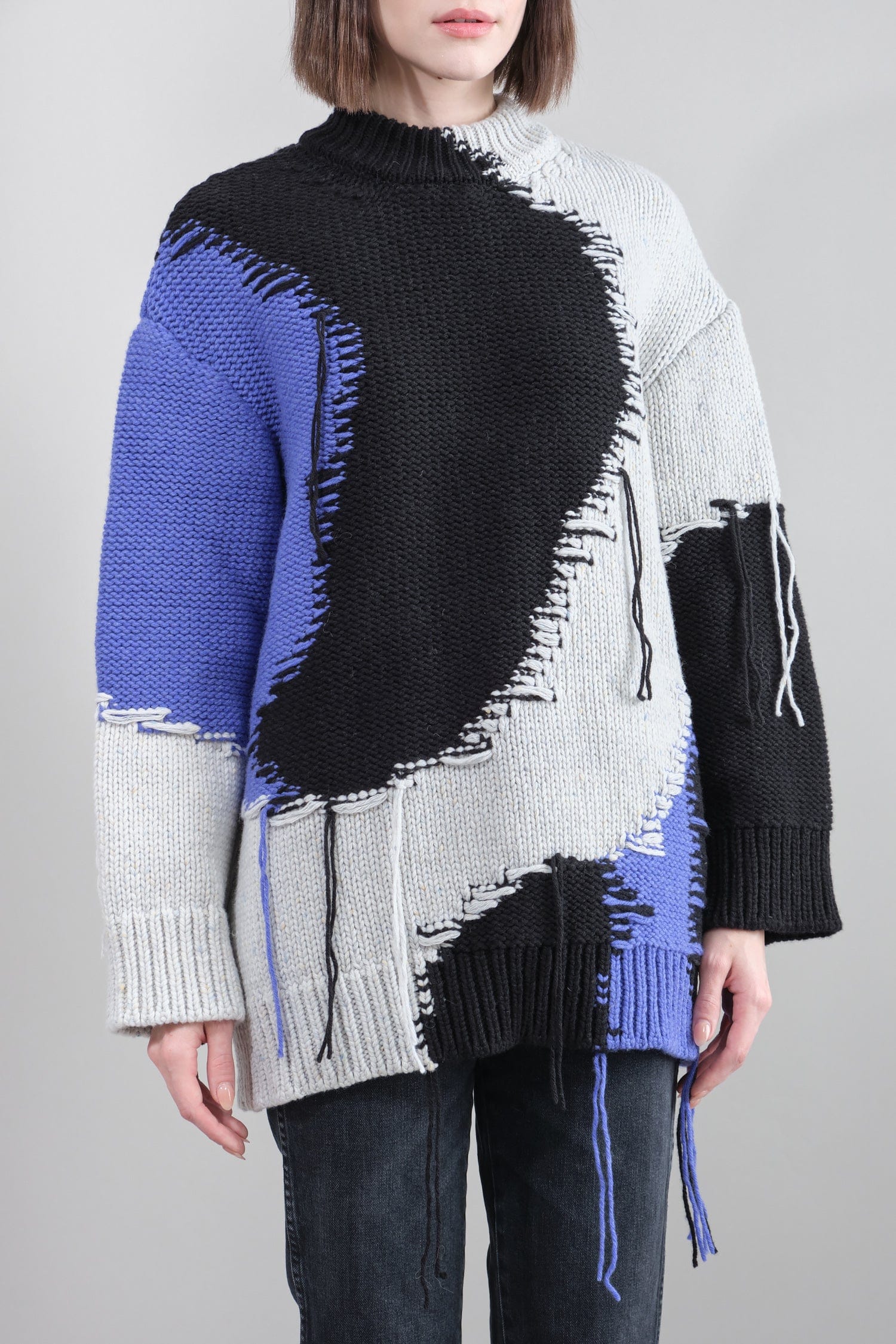 Christian Wijnants Apparel Womens Sweaters Kello Oversized Sweater Intarsia Anemone / XSmall
