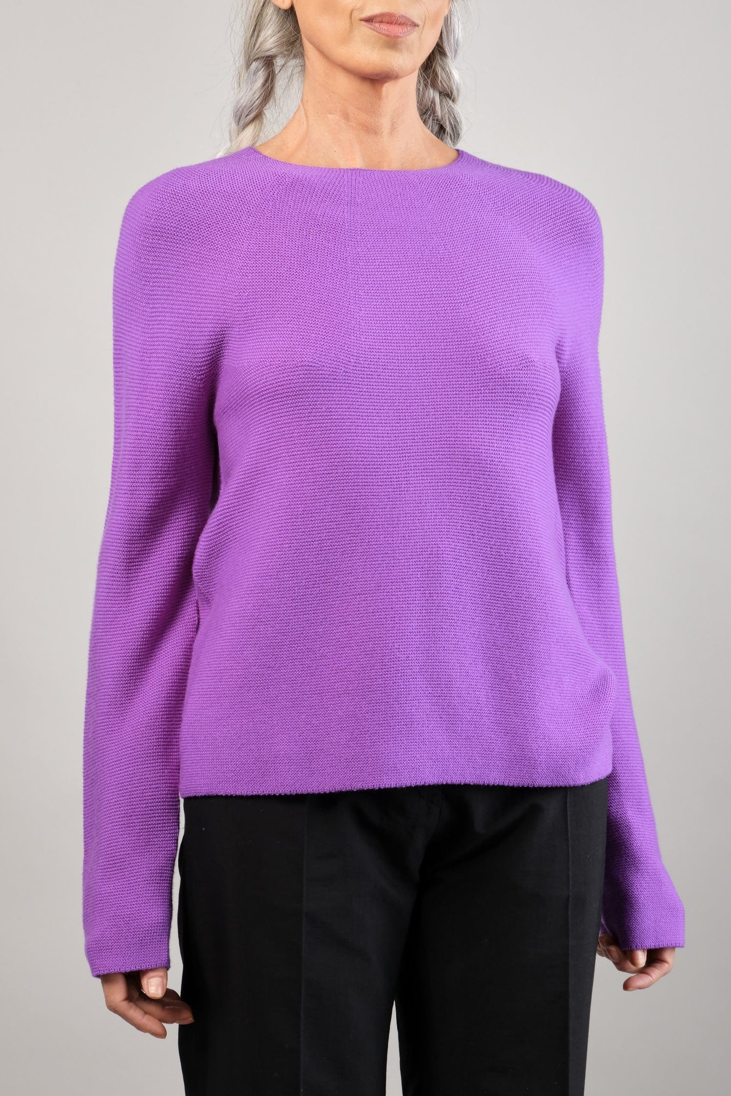 Front of Kopas Sweater in Purple