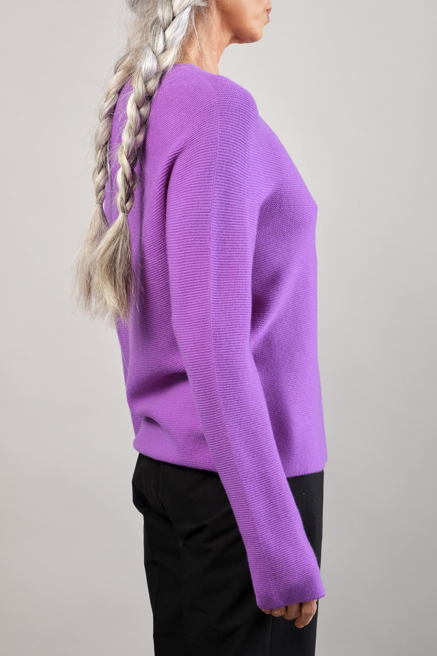Side of Kopas Sweater in Purple
