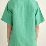 Back of Tarusi Short Sleeve Shirt in Jade