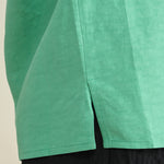 Slit on Tarusi Short Sleeve Shirt in Jade