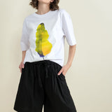 Christian Wijnants Apparel Womens Blouses Tijan Jersey T Shirt in White White Suvan Feather / XSmall
